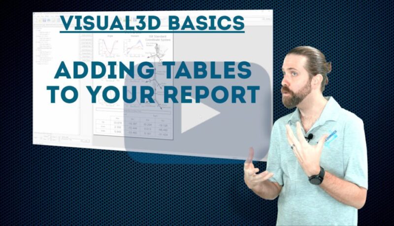 Adding tables to your report